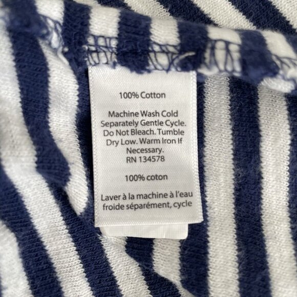 Vineyard Vines Nautical T-Shirt Dress White Navy Blue Stripe Size XXS Preppy - Picture 9 of 9